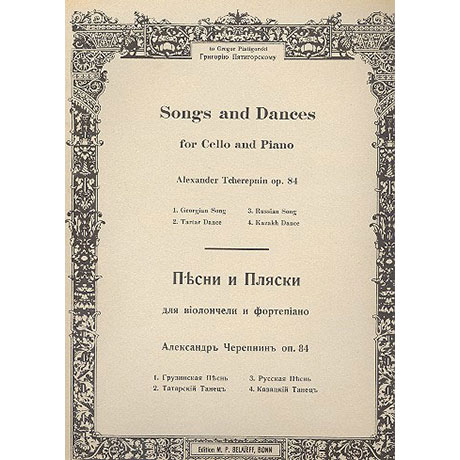 Tcherepnin, A. N.: Lieder und Tänze Op. 84 