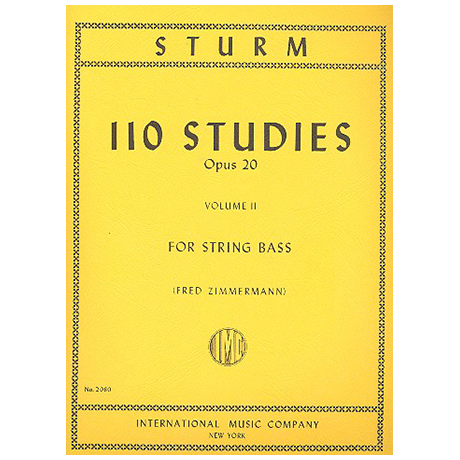 Sturm, W.: 110 Studies Op. 20 Vol. 2 (Nr. 56-110) 