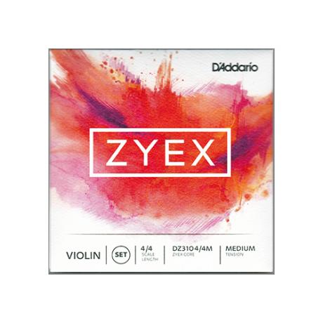 ZYEX violin string SET by D'Addario 4/4 | medium