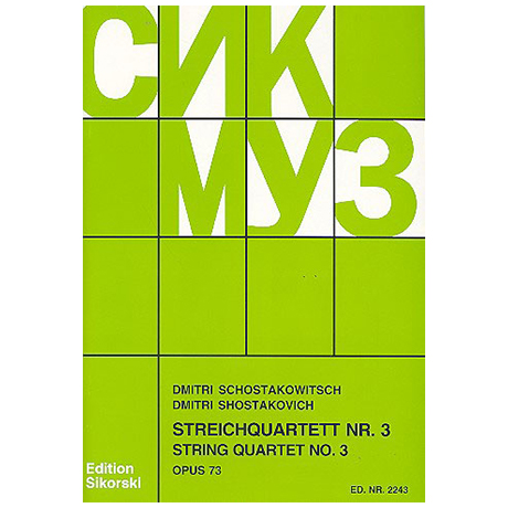 Schostakowitsch, D.: Streichquartett Nr. 3, op. 73 