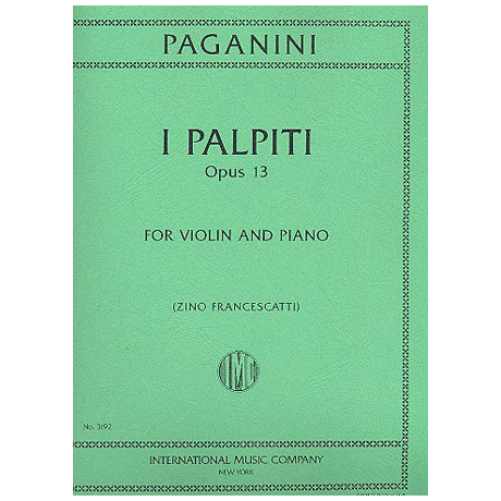 Paganini, N.: I Palpiti Op. 13 