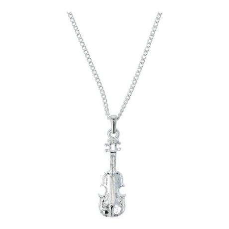 Necklace with violin pendant silver-coloured