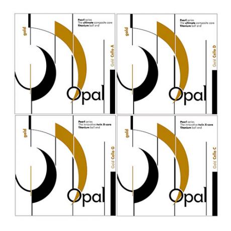 OPAL GOLD cello string SET by Fortune 4/4 | medium