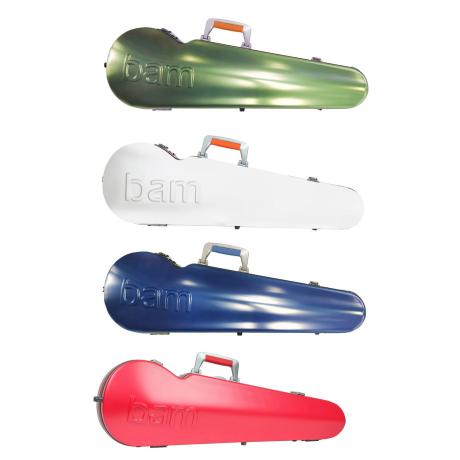 GRAFFITI HIGHTECH Contoured Violin Case by BAM 4/4 | white/orange