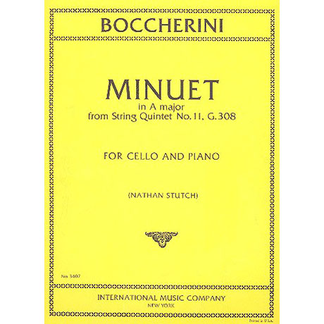 Boccherini, L.: Menuett A-Dur (aus Streichquartett Nr. 11 G. 308) 
