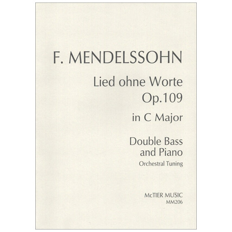 Mendelssohn Bartholdy, F.: Lied ohne Worte op.109 in C Major 