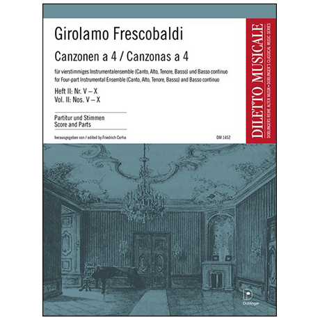 Frescobaldi, G.: Canzonen a 4 Heft 2 (Nr. V - X) 
