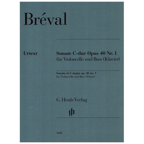 Bréval, J.-B.: Sonate C-dur op. 40 Nr. 1 für Violoncello und Bass (Klavier) 