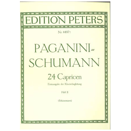 Paganini, N.: 24 Capricen Op. 1 Band 2 (Nr. 13-24) – Klavierbegleitung 