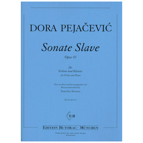 Pejacevic, D.: Violinsonate Slave Op. 43 