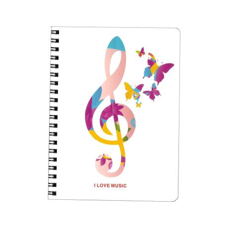 Notebook music treble clef