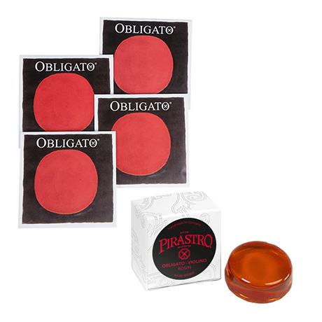 OBLIGATO violin string SET + rosin by Pirastro - Violin Strings