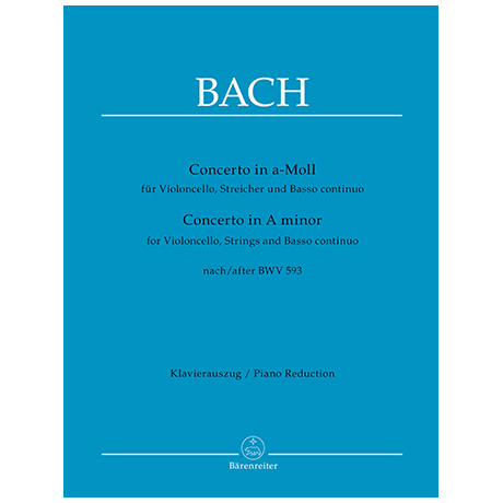 Bach, J.S.: Violoncellokonzert a-Moll nach BWV593 