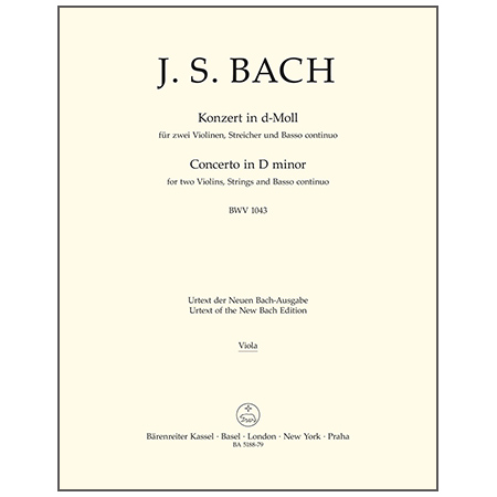 Bach, J. S.: Doppelkonzert BWV 1043 d-Moll – Orchesterstimmen viola