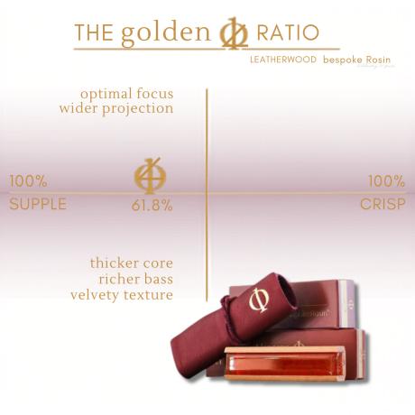 GOLDEN RATIO rosin for cello by Leatherwood - Rosin