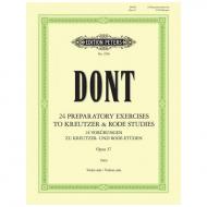 Dont, J.: 24 Vorübungen zu Etüden von Kreutzer und Rode Op. 37 (Sitt) 