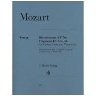 Mozart, W.A.: Streichtrio Es-Dur, KV 563 Urtext 