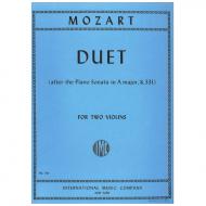 Mozart, W. A.: Duett in A-Dur KV 331 