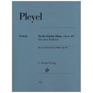 Pleyel, I. J.: Sechs Duos Op. 48 für 2 Violinen 