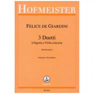 Giardini, F. d.: 3 Duetti à Fagotto e Viola concerta 