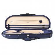Baosity 1/2 Violin Case Canvas Oblong Case with Adjustable Straps & Hygrometer Black 