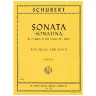 Schubert, F.: Violasonatine Op. 137 D-Dur 