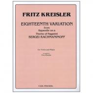 Rachmaninoff, S. / Kreisler, F.: Eighteenth Variation from Rhapsody on a theme of Paganini 