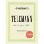 Telemann, G. Ph.: 6 Violinsonatinen (+CD) 