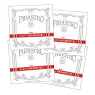 FLAT-CHROMESTEEL bass string SET by Pirastro 