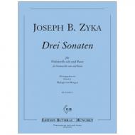 Zyka, J. B.: Drei Violoncellosonaten solo und Basso 