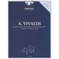 Vivaldi, A.: Sonate Nr. 5 RV 40 in e-Moll (+CD) 