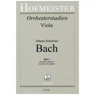 Spindler, F.: Bachstudien für Viola Heft 2:  Passionen, Messen, Konzerte, Ouvertüren 