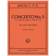 Bach, C. Ph. E.: Violoncellokonzert Nr. 3 in A-Dur 