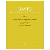 Ravel, M.: Sonate / Berceuse sur le nom de Fauré 