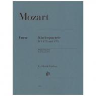 Mozart, W.A.: Klavierquartette g-Moll KV 478, Es-Dur KV 493 Urtext 