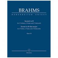 Brahms, J.: Sextett für zwei Violinen, zwei Violen und zwei Violoncelli B-Dur Op. 18 