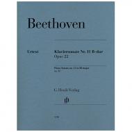 Beethoven, L. v.: Piano Sonata no. 11 B flat major op. 22 