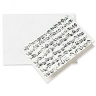 Greeting card NOTES white 