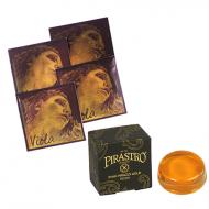 EVAH PIRAZZI GOLD viola string SET + rosin by Pirastro 