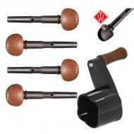 WITTNER Violin Rosewood Fine Tuning Pegs SET + String winder 