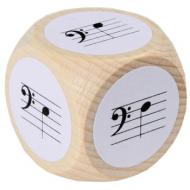 Note Dice with bass clef 