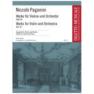 Paganini, N.: Werke für Violine und Orchester Band 3 