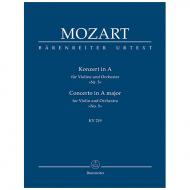 Mozart, W. A.: Konzert für Violine und Orchester Nr. 5 A-Dur KV 219 