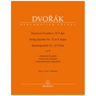 Dvorák, A.: Streichquartett Nr. 12 F-Dur op. 96 »Amerikanisches Quartett« 