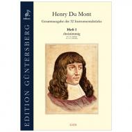 Du Mont, H.: Gesamtausgabe der 32 Instrumentalstücke - Heft 1 (dreistimmig) 
