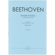 Beethoven, L. v.: Violasonate D-Dur nach Op. 12/1 