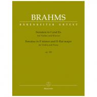 Brahms, J.: Violinsonaten Op. 120 f minor & E flat major 