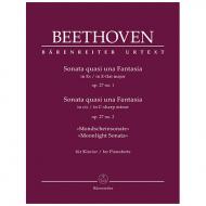 Beethoven, L. v.: Sonata quasi una Fantasia Op. 27/1 und Op. 27/2 »Mondscheinsonate« 