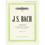 Bach, J.S.: 3 Violasonaten (orig. Viola da gamba) BWV 1027-1029 