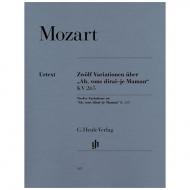 Mozart, W. A.: 12 Variationen über Ah, vous dirai-je Maman KV 265 (300e) 